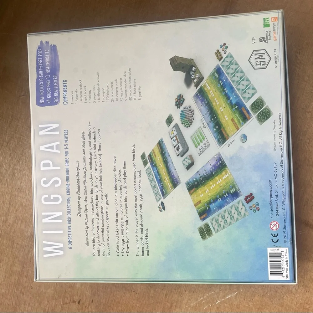 Wingspan Board Game by Stonemaier Games — White and Orange Bird Artwork - Picture 4 of 15